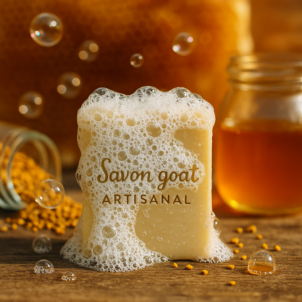 Savon au lait de chèvre (Miel et pollen d&rsquo;abeille)